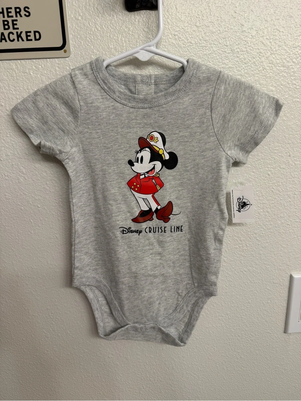Disney Grey Bodysuit with Red Minnie Cruise Outfit